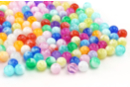 Marbled Round Beads - 150 Beads - Opaque Color Beads - 10doigts.fr