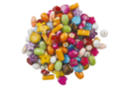 Splatter Beads - 70 beads - Acrylic Beads - 10doigts.fr