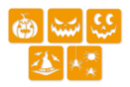 Halloween Stencils - 5 Pieces - Party Stencils - 10doigts.fr