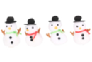 Little Snowman Pom Poms - 4 Pieces - Small Christmas Decorations - 10doigts.fr