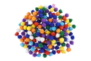 Mini pompones brillantes - 200 unidads - Pompones para manualidades creativas - 10doigts.fr