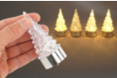 LED Crystal Effect Christmas Trees - 4 Pieces - Christmas Lanterns - 10doigts.fr