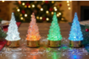 Multicolored LED Christmas Trees - 4 Pieces - Lighting Articles, String Lights and LED Candles - 10doigts.fr