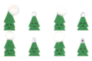 Glitter Tree Stickers - 25 pcs - Christmas Stickers and Labels - 10doigts.fr