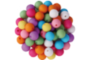Matte Round Beads - 80 Beads - Acrylic Beads - 10doigts.fr