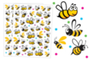 Bee Stickers - 80 pcs - Animal Stickers - 10doigts.fr