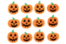 Pumpkin Felt Stickers - 12 pcs - Halloween Creative Accessories - 10doigts.fr