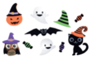 Stickers 3D Halloween en mousse - 10 pcs - Gomets Halloween - 10doigts.fr