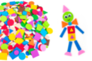 Stickers geómetricos de caucho suave - 1000 pcs - Gomets de espuma - 10doigts.fr