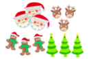 Foam Rubber Christmas Stickers - 12 pcs - Foam Stickers - 10doigts.fr