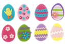 Felt Egg Stickers - 24 pcs - Easter Stickers - 10doigts.fr