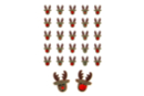 Reindeer Stickers with Pom Poms - 25 pcs - Christmas Stickers and Labels - 10doigts.fr