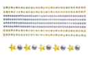 Adhesive Rhinestones Gold and Silver - 8 Strips - Sticker rhinestones - 10doigts.fr