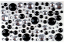 Strass autocollants ronds, negro- 106 pcs - Strass - 10doigts.fr