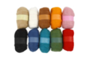 Carded Wool Balls - 10 Colors - Felting, carded wool 59040 - 10doigts.fr