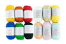 12 ovillos mini Caline: 2 sets (vivos y pastel) - Hilo para tejer 59094 - 10doigts.fr