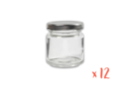 Frasco de vidrio con tapa de rosca 100 ml - 12 unidads - Soportes de Vidrio - 10doigts.fr