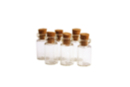 Glass Bottles 2.8 x 1cm - 6 Bottles - Glass Supports - 10doigts.fr
