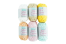 Pelotas mini Caline - 6 colores pastel - Hilo para tejer 59093 - 10doigts.fr