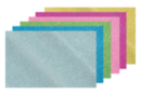 Hojas de goma con purpurina adhesiva - 6 colores (oro + plata + azul + rosa + fucsia + verde) - Goma Espuma - 10doigts.fr
