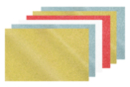 Adhesive glitter flexible rubber - 6 colors (2 gold + 2 silver + 1 red + 1 white) - Foam Rubber - 10doigts.fr