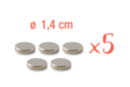 Neodymium Magnet Ø 14 mm - Pack of 5 - Magnets 07444 - 10doigts.fr