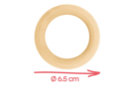 Anneau en bois naturel Ø 6,5 cm - Wooden Accessories - 10doigts.fr