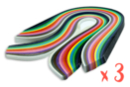 Quilling Strips (x 840) - Length: 34.5 cm / 4 mm (x 420) + 8 mm (x 420) - 14 colors - Quilling Papers 14889 - 10doigts.fr