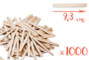 Wooden Craft Sticks (9.3 cm) - 1000 Pieces - Wooden Accessories 04265 - 10doigts.fr