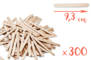 Wooden Eskimo Sticks (9.3 cm) - 300 pieces - Wooden Accessories 05021 - 10doigts.fr