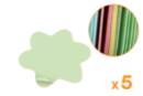 Flower repositionable notepads - Set of 5 - Notebooks - 10doigts.fr