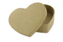 Heart Box 13 x 10 cm - H: 3.5 cm - Unit - Cardboard Boxes and Baskets 11830 - 10doigts.fr