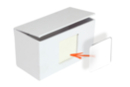 White cardboard box with photo insert - with plastic protection - Cardboard Boxes and Baskets - 10doigts.fr
