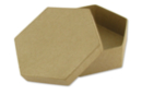 Hexagonal box Ø 10.5 cm - H: 3.5 cm - Each - Cardboard Boxes and Baskets 11836 - 10doigts.fr