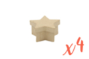 Star Boxes 8 x 8 cm - height 4 cm - Set of 4 - Cardboard Boxes and Baskets 12049 - 10doigts.fr