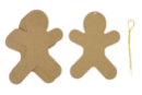 Wooden Gingerbread Men - 6 Pieces - Christmas Wooden Objects - 10doigts.fr