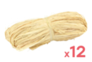 50g bundles of natural raffia - Lot of 12 - Raffia and Straw 10799 - 10doigts.fr