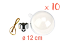 Plastic Balls 12 cm - 10 pieces - DIY Christmas Ornaments 13068 - 10doigts.fr