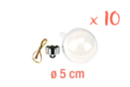 Plastic Balls Ø 5 cm - 10 Pieces - DIY Christmas Ornaments 13062 - 10doigts.fr