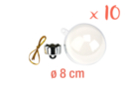 Bolas de plástico de 8 cm - 10 unidads - Bolas de Navidad DIY - 10doigts.fr