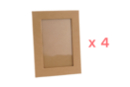 Kraft Cardboard Frame - 4 pcs - Cardboard Frames 58803 - 10doigts.fr