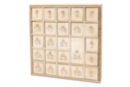 Wooden Advent Calendar, 25.9 x 25.9 x 4.5 cm - Advent Calendars 57616 - 10doigts.fr