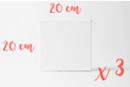 Cotton Frame 20 x 20 cm - 3 Frames - Stretched Frames and Canvas Boards 11225 - 10doigts.fr