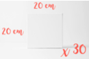 Châssis coton 20 x 20 cm - 30 châssis - Stretched Frames and Canvas Boards 10709 - 10doigts.fr