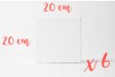 Cotton frame 20 x 20 cm - 6 frames - Stretched Frames and Canvas Boards 01224 - 10doigts.fr