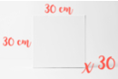 Cotton Frame 30 x 30 cm - 30 frames - Stretched Frames and Canvas Boards 10720 - 10doigts.fr