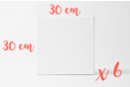 Cotton Frames 30 x 30 cm - 6 Frames - Stretched Frames and Canvas Boards 10719 - 10doigts.fr