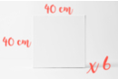 Cotton Frame 40 x 40 cm - 6 Frames - Stretched Frames and Canvas Boards 10707 - 10doigts.fr
