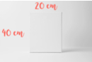 Chasis rectangular 40x20cm, grosor 1,8 cm (280gr/m²) - Bastidores y Cartones entelados 11231 - 10doigts.fr