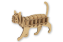Standing Cardboard Cat - 17 x 10 x 5 cm - Cardboard Models 36134 - 10doigts.fr
